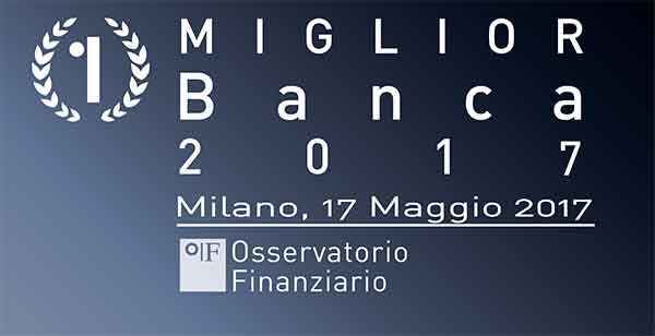 OFMiglior Banca 2017 OF OSSERVATORIO FINANZIARIO 