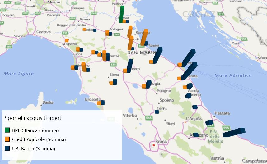 Distribuzione territoriale sportelli